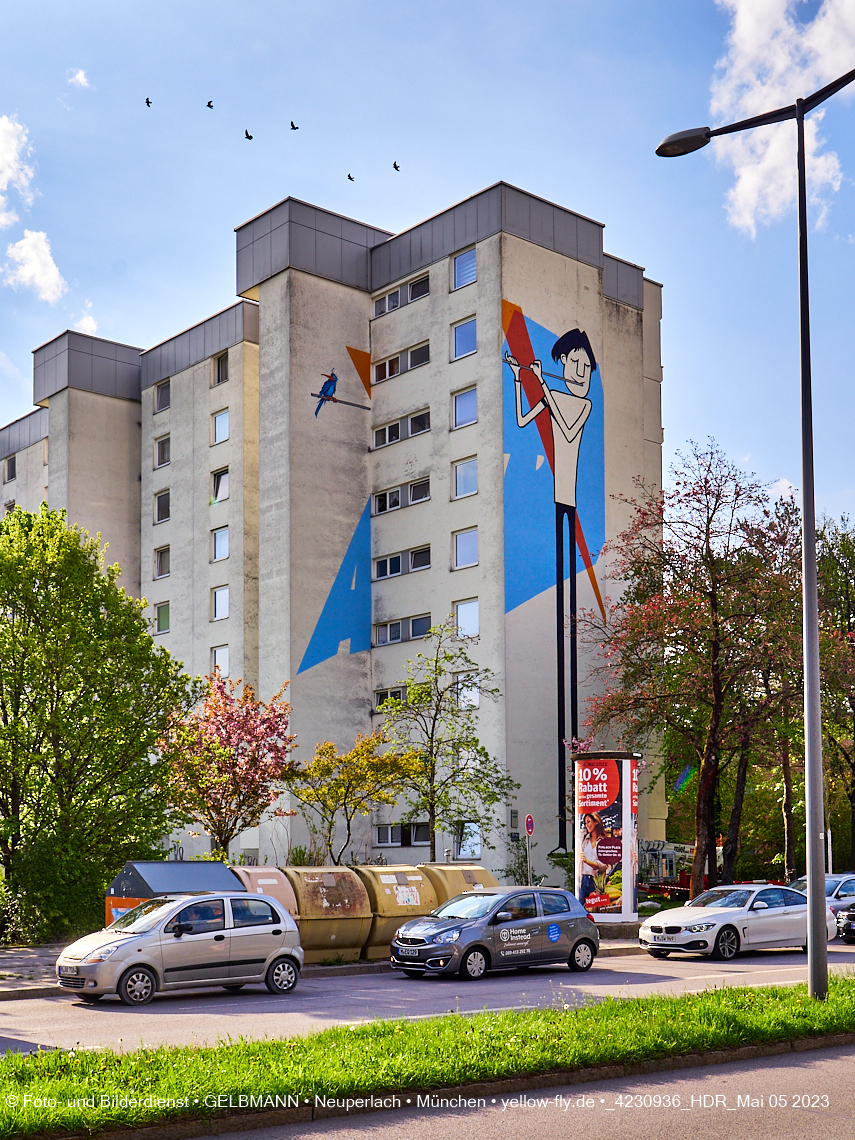 05.05.2023 - Graffiti am Karl-Marx-Ring 75 in Neuperlach